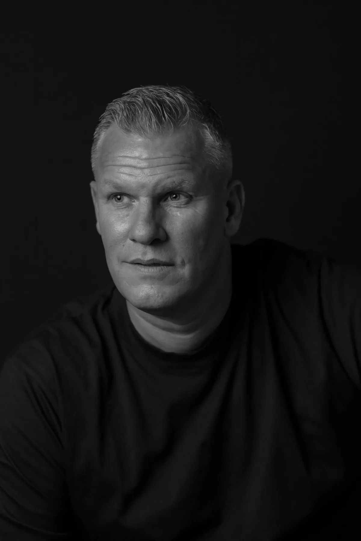Zwart-wit portret van een man